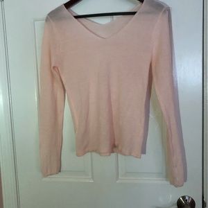 Pink v neck sweater
